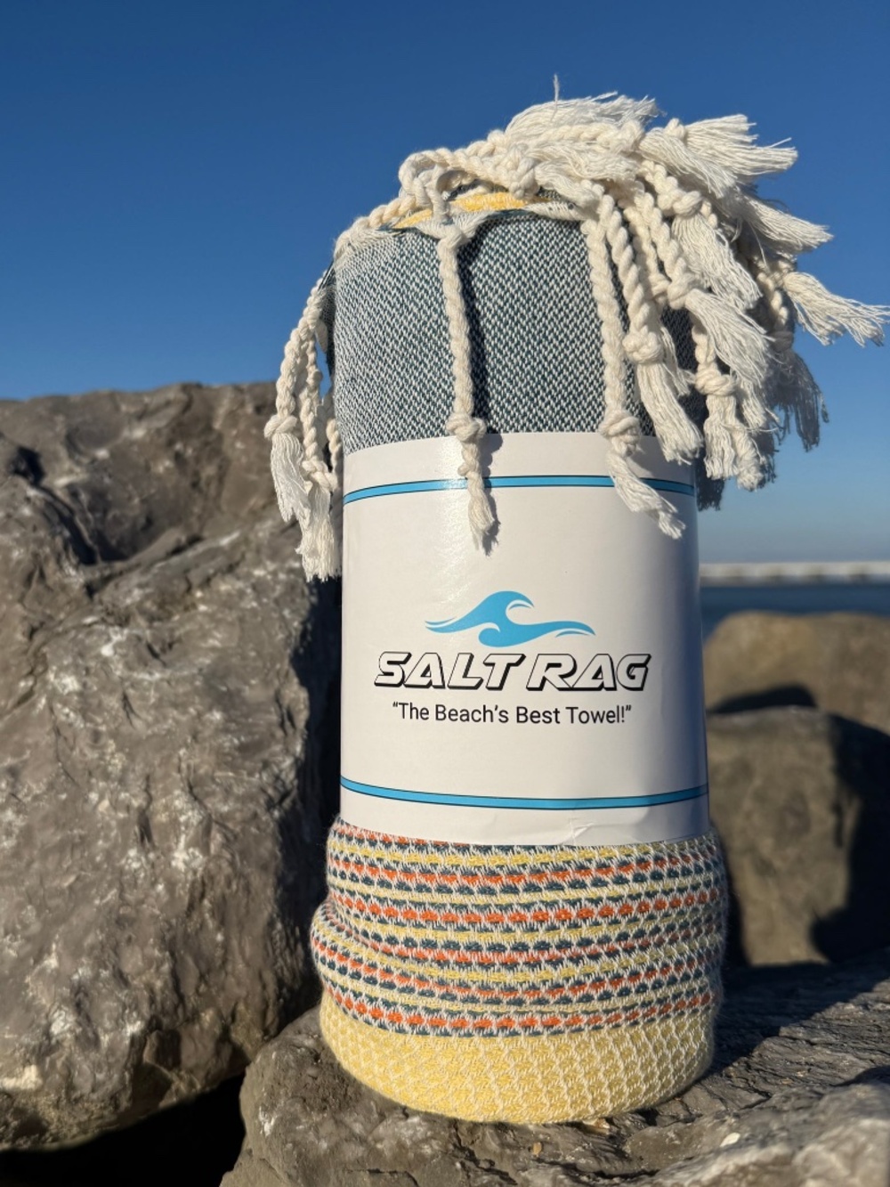 Angler Rag — Yellow Salt Rag™ Sand-Resistant Turkish Beach Towel